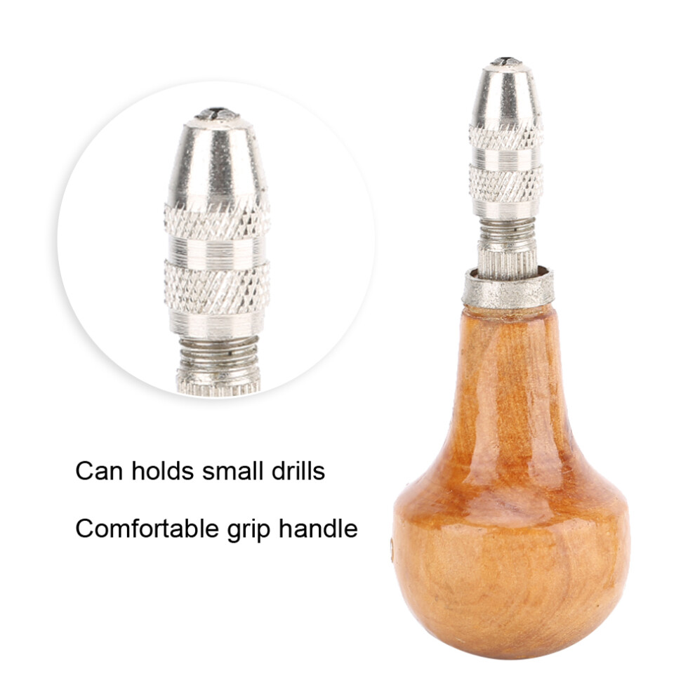 Wooden Pin Vise Hand Drill For Jewelry & Woodworking Diy 8761392652780