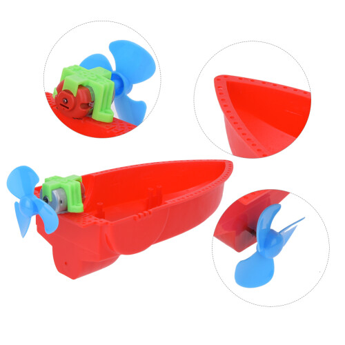 DIY Aerodynamic Wind-Power Speedboat Model for Kids, ABS Plastic