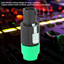 NL4FC Waterproof Speakon 4 Pin Audio Connector for Speakers Pack of 10 (Green)