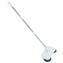 Blue Hand Push Sweeper 35x18.5cm Floor Cleaning Broom Dustpan