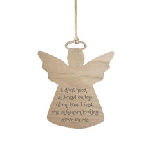 Angel Wood Car Pendant for Loved Ones, DIY Decor Gift