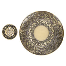 Bronze Zinc Alloy Round Incense Burner Plate Flower Holders 9.7cm