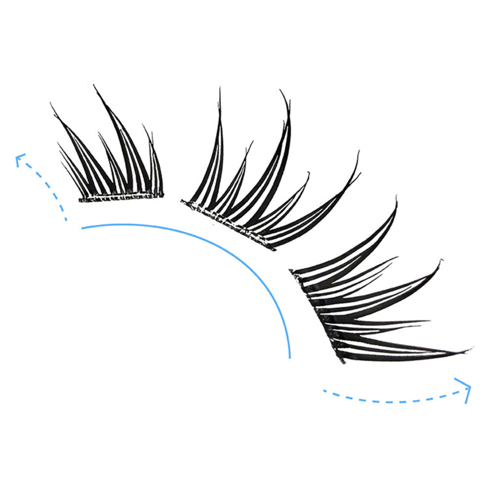 Dcph-Clothing Reusable No Glue Eyelash Clusters For Wedding & Dance