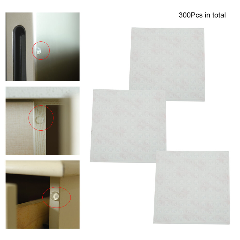 Transparent Self-Adhesive Bumpers 300pk
