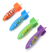 PVC Kids Diving Toys 4 Pack for Pool Play Bright Colours Pool Training & Games