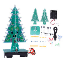 Holiday Decor 3D Christmas Tree DIY Electronic Kit with LED Stereo 3 Colors