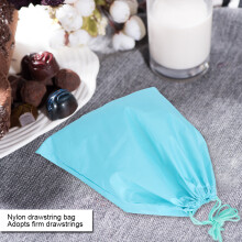 Large Waterproof Nylon Drawstring Bag for Clothes & Shoes, 34x39cm, Blue