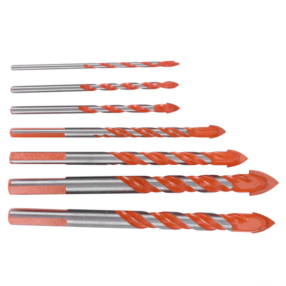 7Pcs Ceramic Tile Center Drill Bit Set 3-12Mm Orange 7621361699073