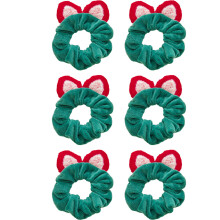 Elásticos de cabelo de veludo chiques para o Natal, veludo luxuoso, adequados para a maioria dos tipos de cabelo, adicione glamour à sua época