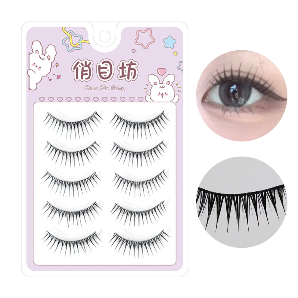 Dcph-Clothing Korean Style Wet Look Lashes C Curl 9-13Mm Black