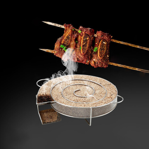 Spiral Grid Smoke Generator for BBQ, 50 Char 2