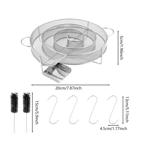 Spiral Grid Smoke Generator for BBQ, 50 Char