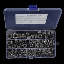 Stainless Steel Locking Nuts M3-M12 Hex M6-M10 Fasteners Pack 180pcs Australian