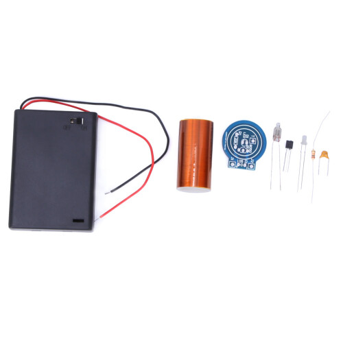 Mini Tesla Coil DIY Kit, Battery Powered, No Arc, 4cm Tall 1