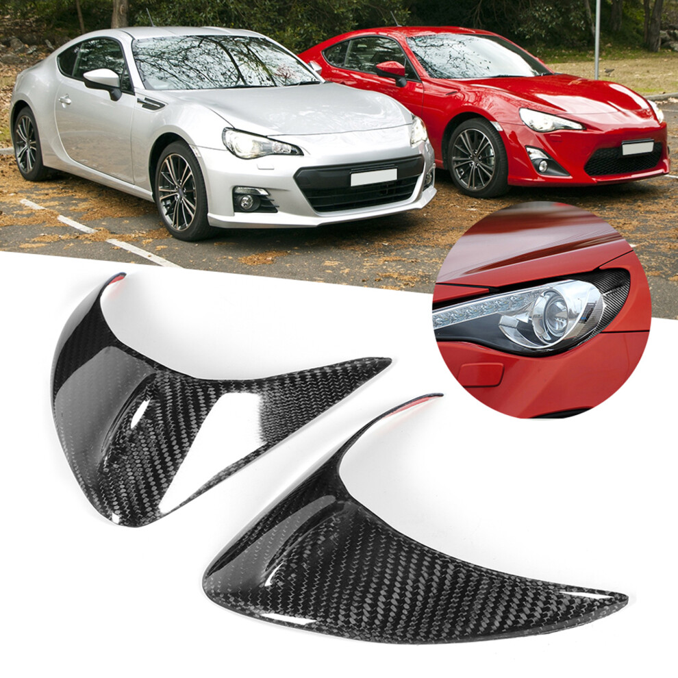 Carbon Fiber Headlight Eyebrow For 86 Subaru Brz Scion Fr-S 2012-2016 8471392384344