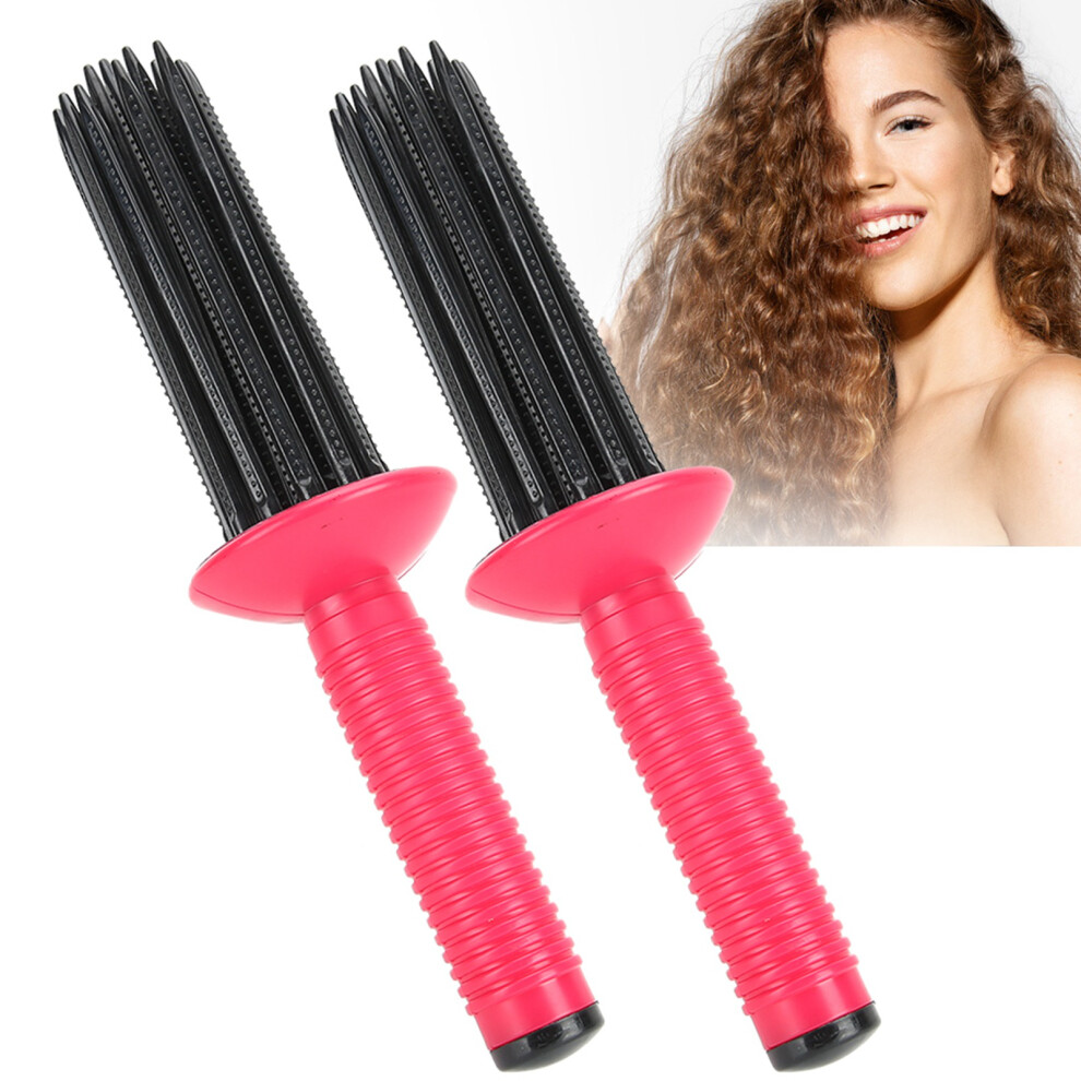 Heatless Hair Curlers 2pc - Fluffy Roll Comb, Anti-Slip Hairstyling Tool
