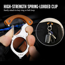 Outdoor Stainless Steel Multi-Tool Key Chain with Carabiner & Glass Breaker