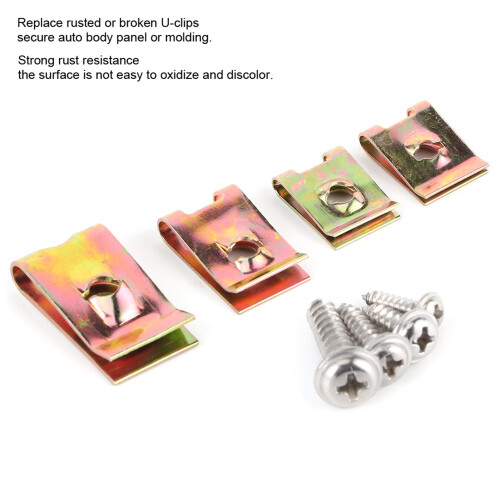 Rustproof U-Clips Nuts Assortment, M3-M5, Stainless Steel Fasteners 2