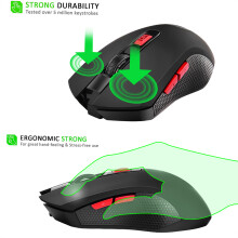 G817 Wireless Gaming Mouse 2400DPI 6-Button 10m Range Black