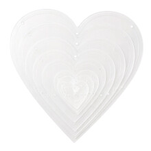 8 Size Heart Shape Acrylic Quilting Templates For Precise Sewing