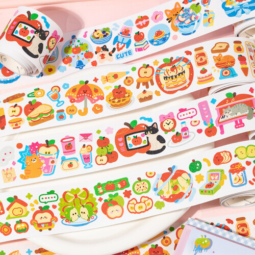 Wide Sticker Tape, Wide Tape Decorative Reusing Craft-type1 2