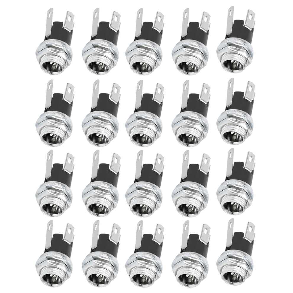 20 Pcs Dc Power Jack Female Socket 5.5X2.1mm Thread Nut Mount Dc025m 4981392387947