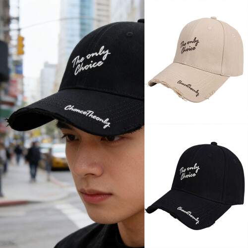 Classical Cotton Baseball Cap With Curved Brims Sun-Cream 2