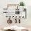 Natural Wood Wall Storage Shelf For Home-7 hook envelope hold 2