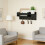 Natural Wood Wall Storage Shelf For Home-7 hook envelope hold 5