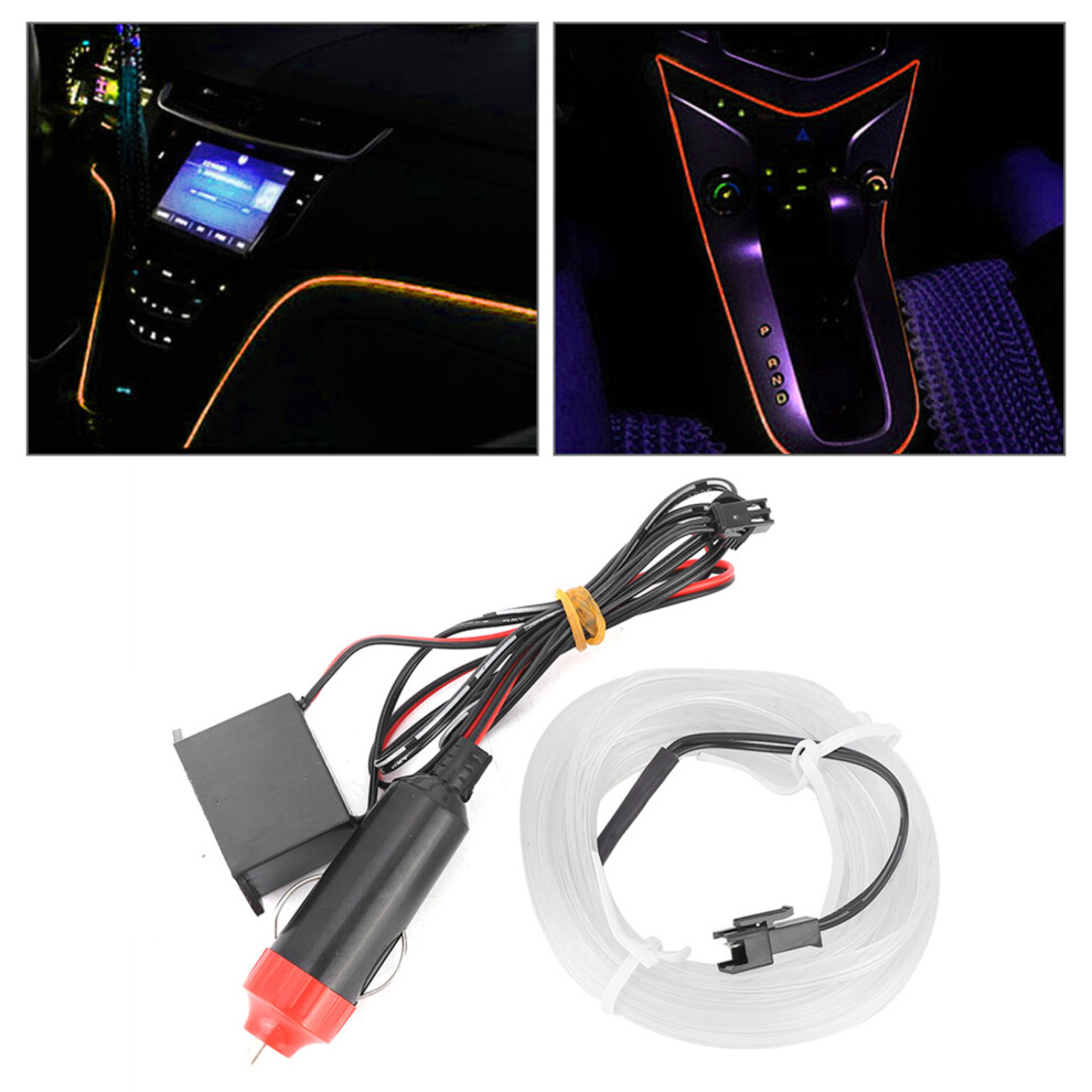 Car Interior Led Strip 5M Diy Decoration Auto El Cold Lamp Light/Orange 4921392388216