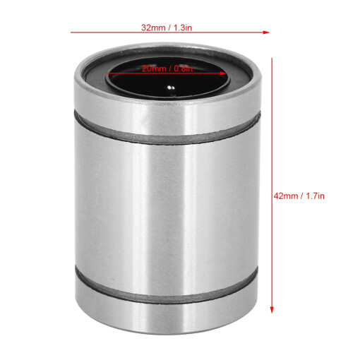 2Pcs LM20UU Linear Motion Bearings Flange, 20mm Inner Diameter 2