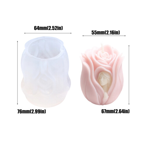 Rose Goddess Silicone Candle Molds Temperature Resistant For 2