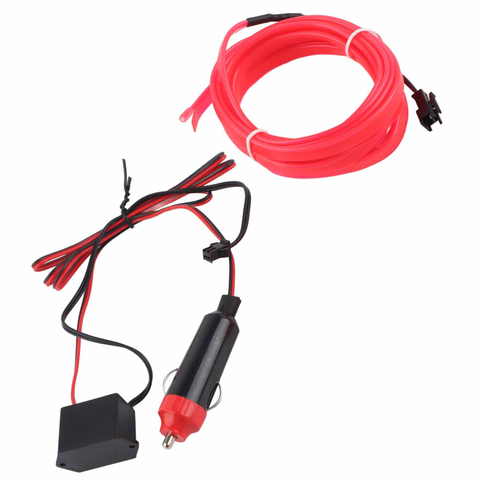 Car Interior Led Strip 3M 9 Colors El Cold Lamp Modification Light/Pink 6901392664280