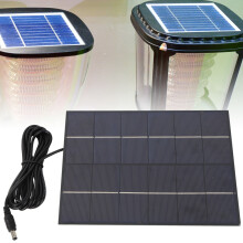 5.5W 6V Polycrystalline Solar Panel DIY Charger DC Port 165x210mm