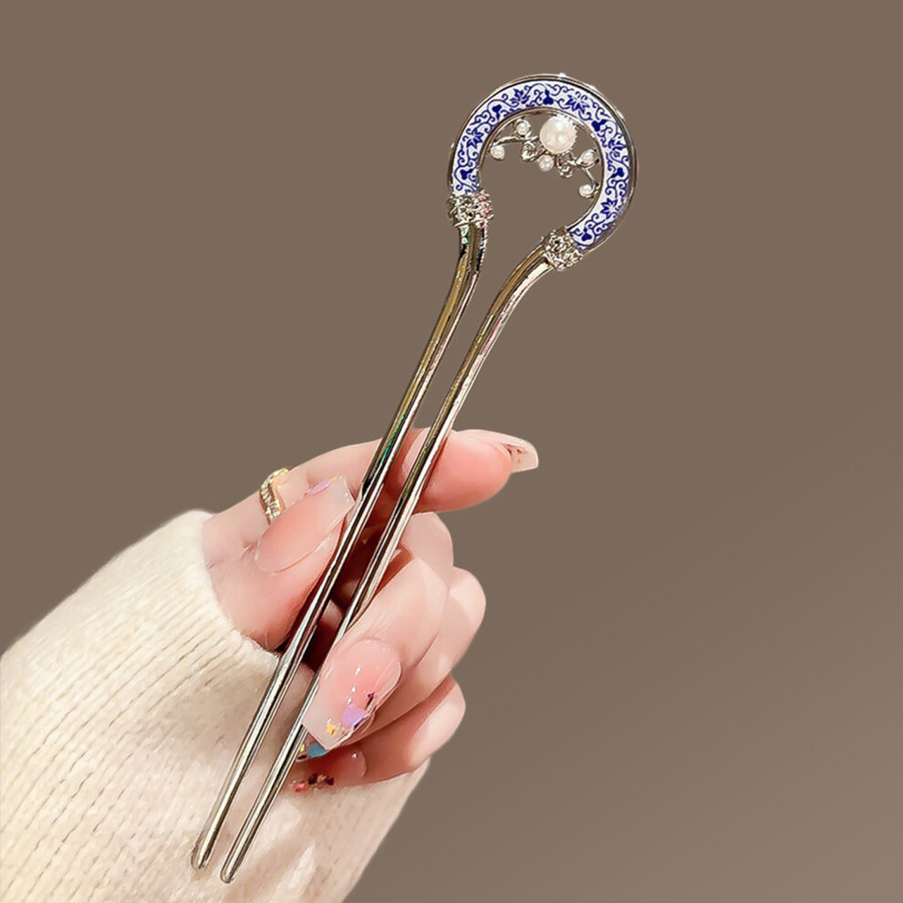 Reach-Tools Retro Pearl U-Shaped Hair Pin Styling Accessory