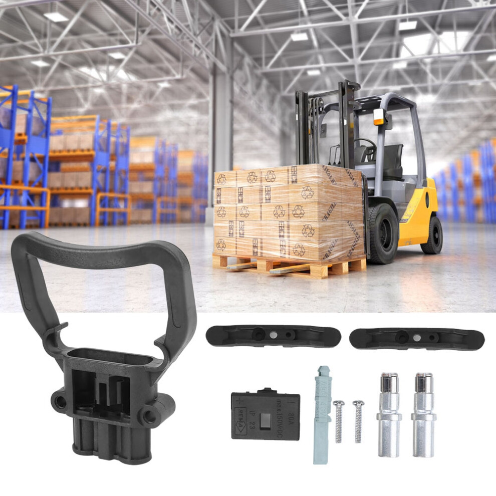 80A Female Forklift Connector Cable For Ev, Dc150v, Black 4991392389346
