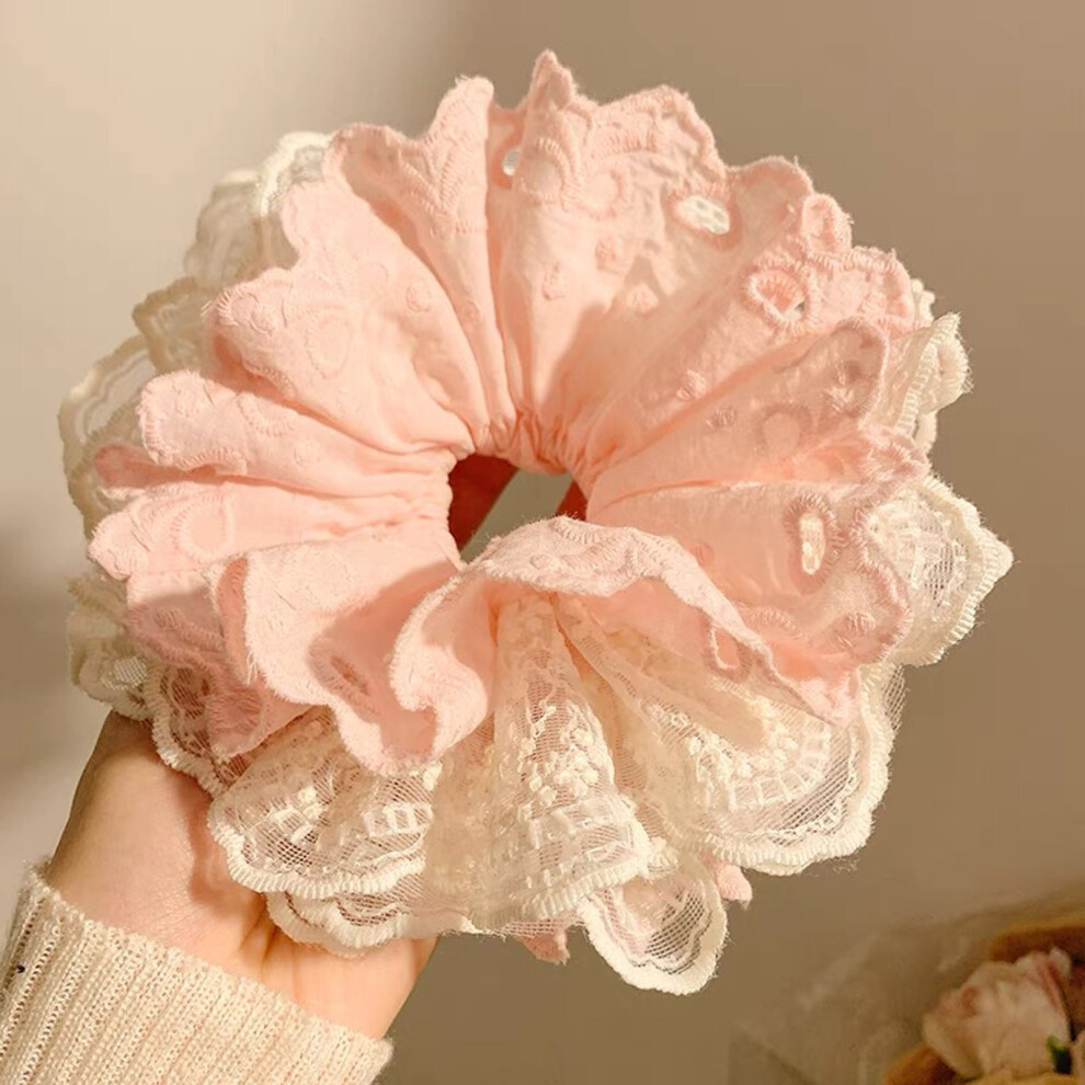 Hue-Grain (1) Lace Hair Scrunchies - No Damage Ponytail Holders
