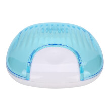 Sky Blue/White Orthodontic Retainer Case Waterproof PP Mouthpiece Denture Box