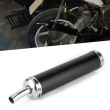 Stainless Steel Exhaust Muffler 20mm Black for 2 Stroke Motorcycle