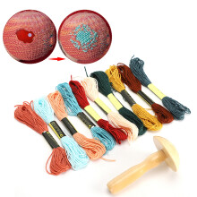 Wooden Darning Kit for DIY Sewing Patching Threads & Handicraft Home Use
