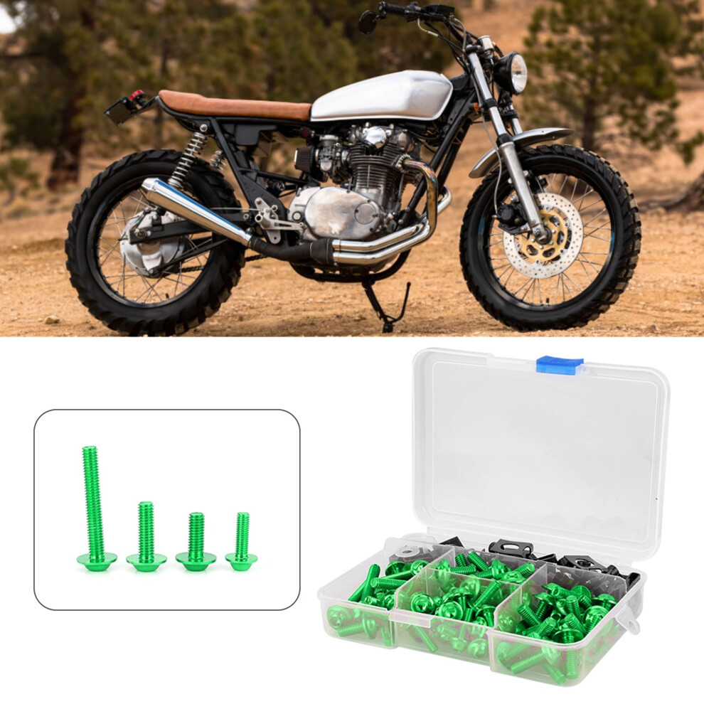 177Pcs Aluminum Motorcycle Fairing Bolt Kit M5 M6 For Sportbikes Green 5011392392234