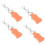 4er-Set Karosserie-Clipstift Halterung Orange RC 8