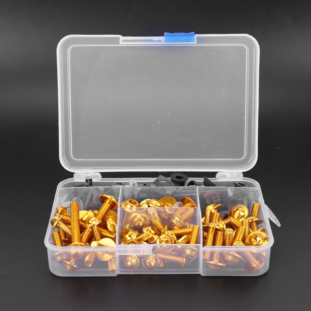 Universal Motorcycle Screws Kit 177Pcs M5 M6 Fairing Bolts For Yamaha Gold 4631392665100