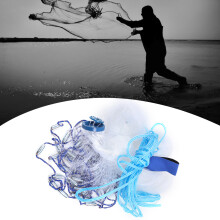 Nylon Monofilament Cast Net 2.4m Hand Throw Outdoor Fishing Mesh
