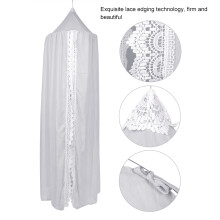 Gray Lace Bed Mosquito Net for Kids, 60x240 cm, Cotton & Metal