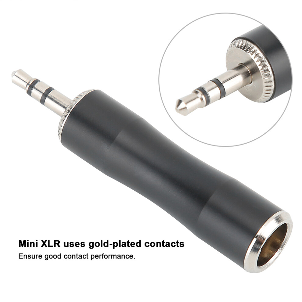 Balanced Audio Adapter 2Pcs 3.5Mm Male To Mini Xlr 3Pin Plated Connector Gold 5021392395500