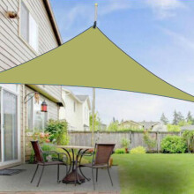 13ft UV-Resistant Waterproof Triangular Sun Shade Sail Canopy - 210T Polyester