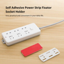 Self Adhesive Power Strip Fixator Wall Mount 102*40mm White