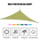 13ft UV-Resistant Waterproof Triangular Sun Shade Sail Canopy - 210T Polyester 4