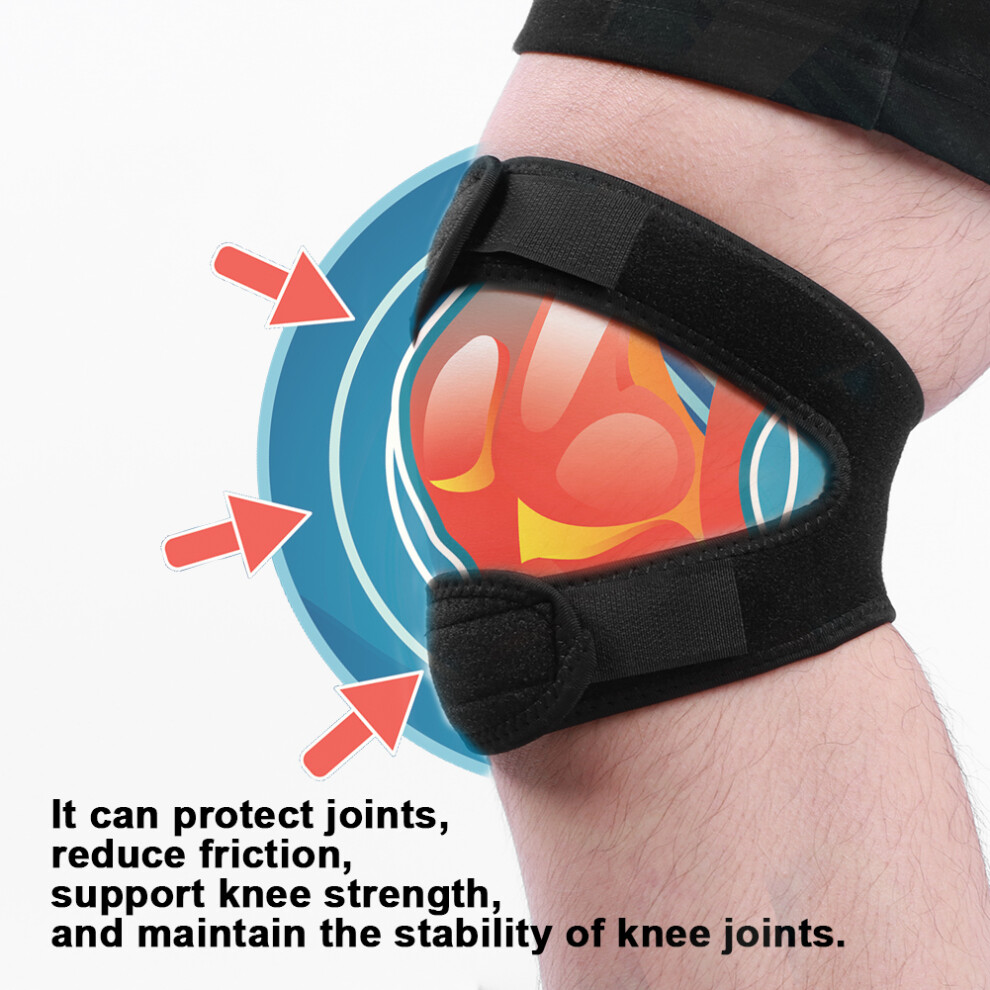 Kneecap Support Belt For Running Basketball Dual Patella Protector Adjustable 4961392396132